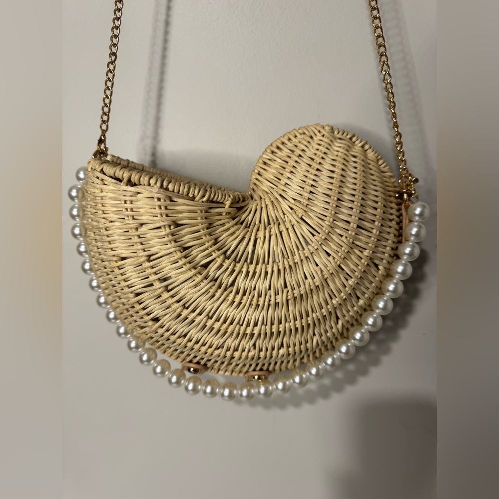 Haute Hippie Wicker Seashell Purse